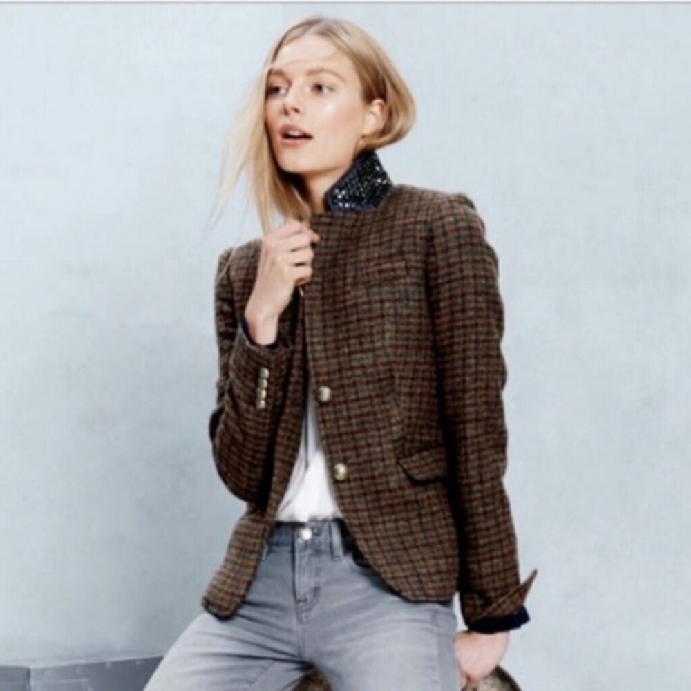 J. Crew jeweled collar schoolboy blazer - EUC
